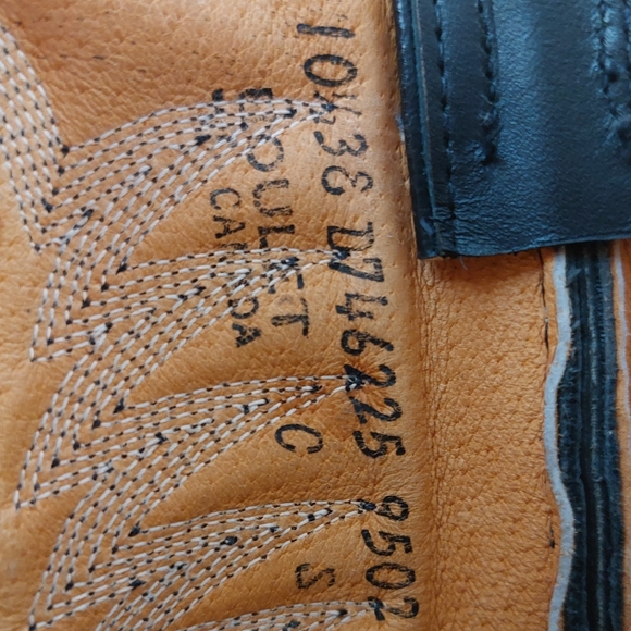 Boulet 9502 Black Cowboy Boots Size 10 1/2 Men's - Picture 8 of 13